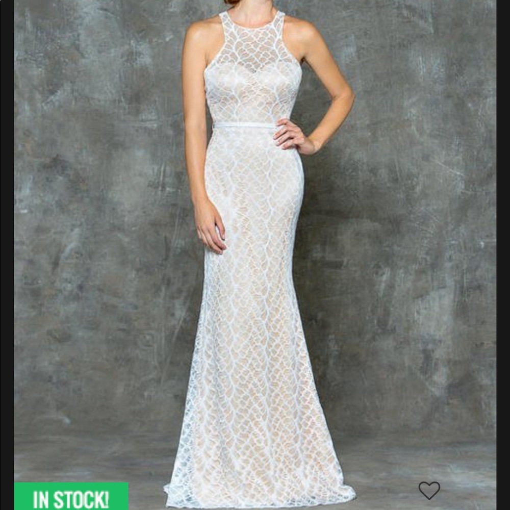 Ivory/nude wedding/prom/evening dress